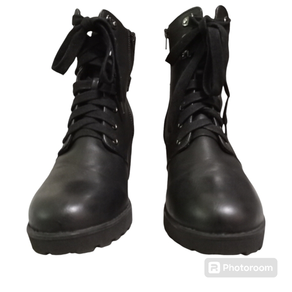 Mia 3" Chunk Heel Zip Up Farah Ankle Boots Size 11M - Picture 3 of 13